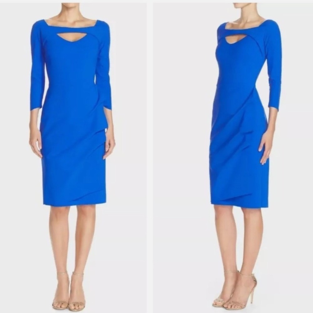 CHIARA BONI LA PETITE ROBE Jovita Cutout Dress Blue Sz 44 / US 8 Wedding